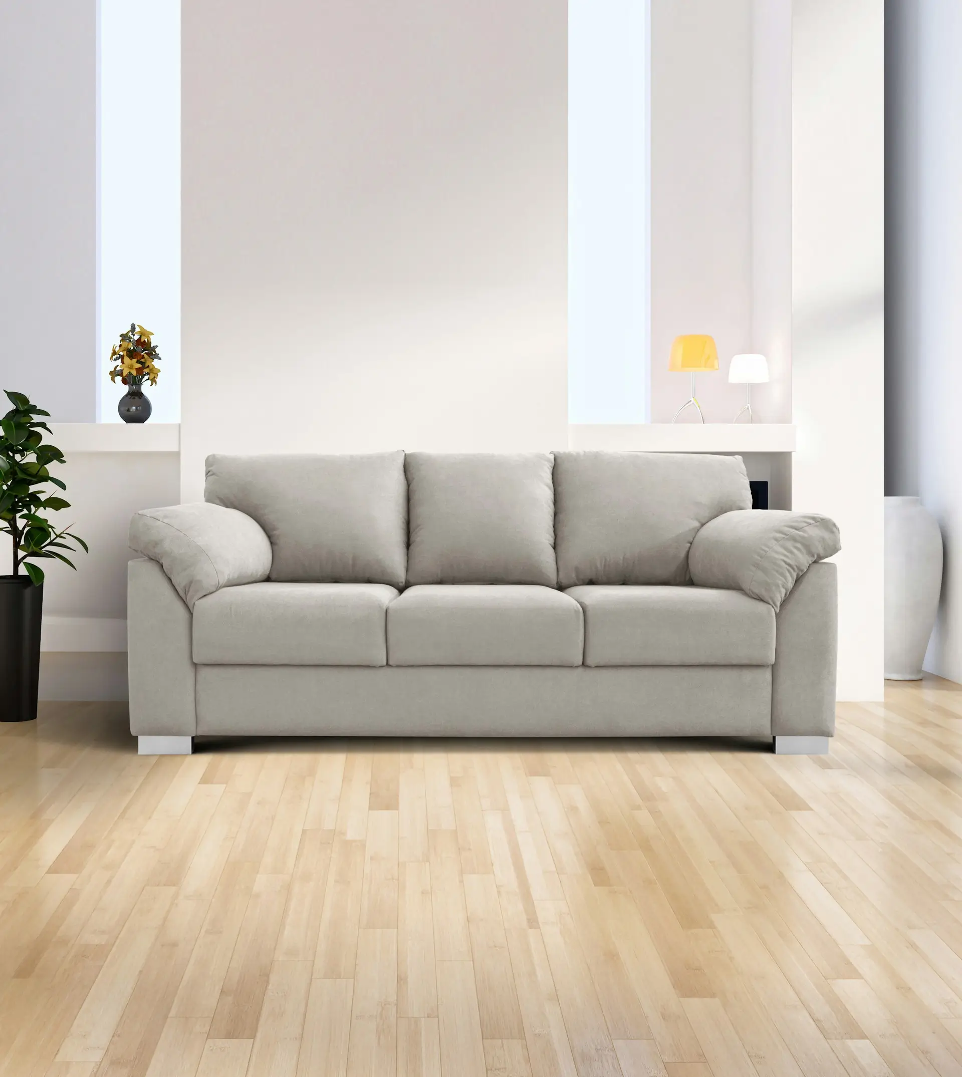 Sofá de tres puestos para lavado de muebles en Cali